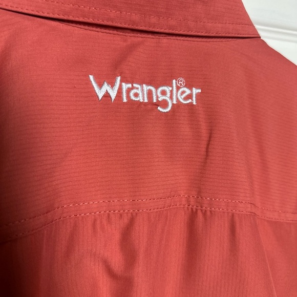 Men's Wrangler Performance X-Large Button Western Long Sleeve Shirt In Salmon - Picture 5 of 16